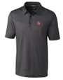 Houston Cougars Cutter & Buck Pike Mini Pennant Print Stretch Mens Polo Black Mannequin