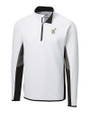 Navy Midshipmen Cutter & Buck Traverse Colorblock Stretch Quarter Zip Mens Pullover White Mannequin