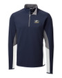 Georgia Southern Eagles Cutter & Buck Traverse Colorblock Stretch Quarter Zip Mens Pullover Liberty Navy Mannequin