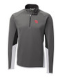 Houston Cougars Cutter & Buck Traverse Colorblock Stretch Quarter Zip Mens Pullover Elemental Grey Mannequin