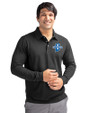 Indiana State Sycamores Cutter & Buck Advantage Eco Tri-Blend Pique Mens Long Sleeve Polo Black Front