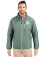 Charlotte 49ers Cutter & Buck Rainier PrimaLoft® Mens Eco Insulated Full Zip Puffer Jacket Hunter Melange Front