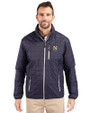 Navy Midshipmen Cutter & Buck Rainier PrimaLoft® Mens Eco Insulated Full Zip Puffer Jacket Dark Navy/Silver Front