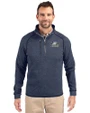 Georgia Southern Eagles Cutter & Buck Mainsail Sweater-Knit Mens Half Zip Pullover Jacket Liberty Navy Heather Front