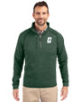 Charlotte 49ers Cutter & Buck Mainsail Sweater-Knit Mens Half Zip Pullover Jacket Hunter Heather Front