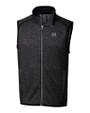 Hawaii Warriors Cutter & Buck Mainsail Sweater-Knit Mens Full Zip Vest Charcoal Heather Mannequin