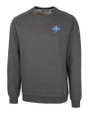 Indiana State Sycamores Cutter & Buck Saturday Cotton Blend Mens Crew Neck Sweatshirt Charcoal Heather Mannequin