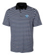 Indiana State Sycamores Cutter & Buck Mens Forge Polo Multi Stripe Tour Blue Mannequin
