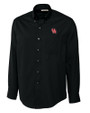 Houston Cougars Cutter & Buck Epic Easy Care Fine Twill Mens Long Sleeve Dress Shirt Black Mannequin