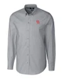 Houston Cougars Cutter & Buck Stretch Oxford Mens Long Sleeve Dress Shirt Charcoal Mannequin