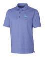 Indiana State Sycamores Cutter & Buck Forge Heathered Stretch Mens Polo Tour Blue Heather Mannequin