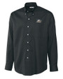 Georgia Southern Eagles Cutter & Buck Epic Easy Care Nailshead Mens Long Sleeve Dress Shirt Black Mannequin