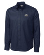 Georgia Southern Eagles Cutter & Buck Epic Easy Care Nailshead Mens Long Sleeve Dress Shirt Navy Blue Mannequin