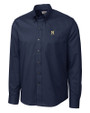 Navy Midshipmen Cutter & Buck Epic Easy Care Nailshead Mens Long Sleeve Dress Shirt Navy Blue Mannequin