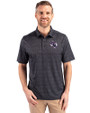 Stephen F Austin Lumberjacks Cutter & Buck Pike Micro Floral Print Stretch Mens Polo Black Front