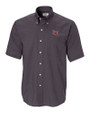 Lamar Cardinals Cutter & Buck Epic Easy Care Nailshead Mens Short Sleeve Dress Shirt Black Mannequin