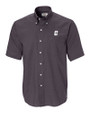 Charlotte 49ers Cutter & Buck Epic Easy Care Nailshead Mens Short Sleeve Dress Shirt Black Mannequin