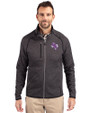 Stephen F Austin Lumberjacks Cutter & Buck Mainsail Sweater-Knit Mens Full Zip Jacket Charcoal Heather Front