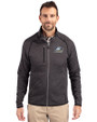 Georgia Southern Eagles Cutter & Buck Mainsail Sweater-Knit Mens Full Zip Jacket Charcoal Heather Front