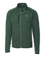 Hawaii Warriors Cutter & Buck Mainsail Sweater-Knit Mens Full Zip Jacket Hunter Heather Mannequin
