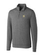 Navy Midshipmen Cutter & Buck Shoreline Heathered Quarter Zip Mens Pullover Charcoal Heather Mannequin