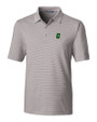 Charlotte 49ers Cutter & Buck Forge Pencil Stripe Stretch Mens Polo Polished Medium Gray Mannequin