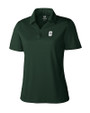 Charlotte 49ers Cutter & Buck Genre Textured Solid Womens Polo Hunter Green Mannequin
