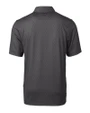 Indiana State Sycamores Cutter & Buck Pike Mini Pennant Print Stretch Mens Big and Tall Polo Black Mannequin Back