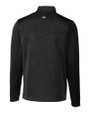 Charlotte 49ers Cutter & Buck Traverse Stretch Eco Stripe Quarter Zip Mens Big and Tall Pullover Black Mannequin Back