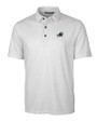 Tulane Green Wave Cutter & Buck Pike Double Dot Print Stretch Mens Big and Tall Polo Charcoal Mannequin