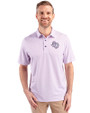 Stephen F Austin Lumberjacks Cutter & Buck Pike Double Dot Print Stretch Mens Big and Tall Polo College Purple Front