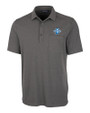 Indiana State Sycamores Cutter & Buck Advantage Tri-Blend Jersey Mens Big and Tall Pocket Polo Elemental Grey Heather Mannequin