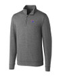Louisiana Tech Bulldogs Cutter & Buck Shoreline Heathered Quarter Zip Mens Big and Tall Pullover Charcoal Heather Mannequin