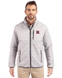 Rutgers Scarlet Knights Cutter & Buck Rainier PrimaLoft®  Mens Big and Tall Eco Insulated Puffer Jacket Polished Medium Gray Front