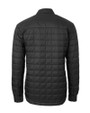 Charlotte 49ers Cutter & Buck Rainier PrimaLoft® Mens Big and Tall Eco Insulated Quilted Shirt Jacket Black Mannequin Back