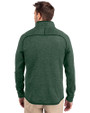 Charlotte 49ers Cutter & Buck Mainsail Sweater-Knit Mens Big and Tall Half Zip Pullover Jacket Hunter Heather Back