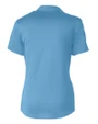 Tulane Green Wave Cutter & Buck Prospect Eco Textured Stretch Recycled Womens Short Sleeve Polo Atlas Light Blue Mannequin Back