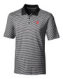 Houston Cougars Cutter & Buck Forge Tonal Stripe Stretch Mens Big and Tall Polo Black Mannequin