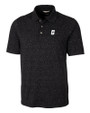 Charlotte 49ers Cutter & Buck Advantage Tri-Blend Space Dye Mens Big and Tall Polo Dark Black Mannequin