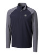Georgetown Hoyas Cutter & Buck Response Lightweight Hybrid Quarter Zip Mens Pullover Windbreaker Liberty Navy Mannequin