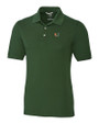 Miami Hurricanes Cutter & Buck Advantage Eco Tri-Blend Pique Mens Polo Hunter Green Mannequin