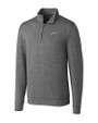 James Madison Dukes Cutter & Buck Shoreline Heathered Quarter Zip Mens Pullover Charcoal Heather Mannequin