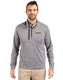 James Madison Dukes Cutter & Buck Stealth Heathered Quarter Zip Mens Pullover Elemental Grey Front