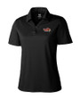 Illinois State Redbirds Cutter & Buck Genre Textured Solid Womens Polo Black Mannequin