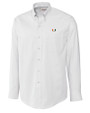 Miami Hurricanes Cutter & Buck Epic Easy Care Nailshead Mens Long Sleeve Dress Shirt White Mannequin