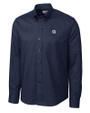 Georgetown Hoyas Cutter & Buck Epic Easy Care Nailshead Mens Long Sleeve Dress Shirt Navy Blue Mannequin
