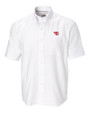 Dayton Flyers Cutter & Buck Epic Easy Care Nailshead Mens Short Sleeve Dress Shirt White Mannequin