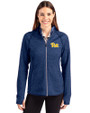 Pitt Panthers Cutter & Buck Mainsail Full Zip Hooded Womens Jacket Tour Blue Heather Front