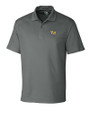 Pitt Panthers Cutter & Buck Genre Textured Solid Mens Polo Elemental Grey Mannequin