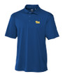 Pitt Panthers Cutter & Buck Genre Textured Solid Mens Polo Tour Blue Mannequin